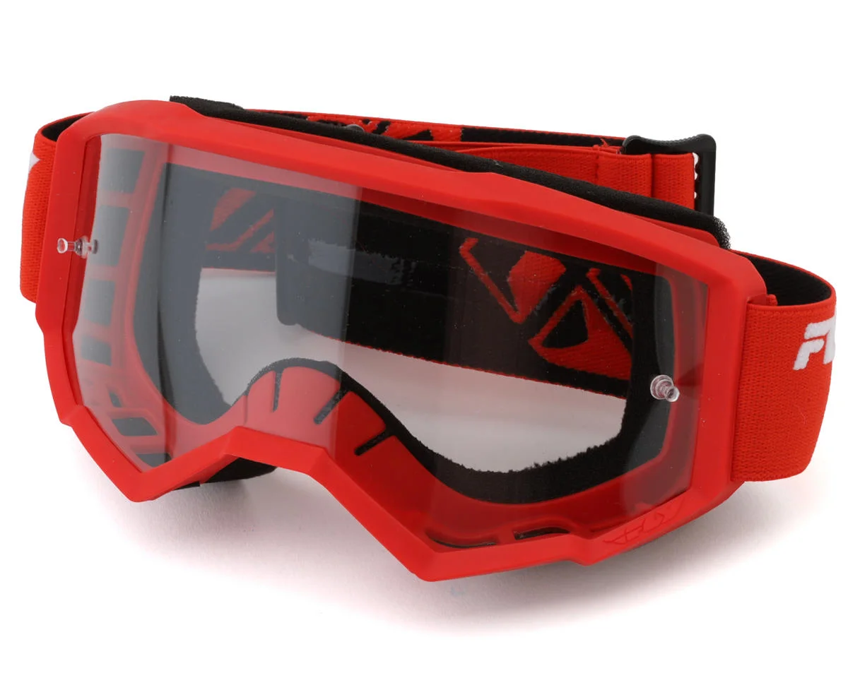 Fly Racing Focus Goggle (Red/Black) (Clear Lens)